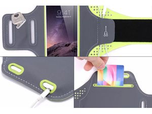 Mobilly športové neoprénové puzdro na ruky pre telefóny veľkosti 6,4", oranžové