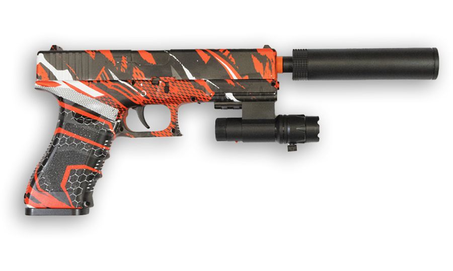 Sunny Blaster Glock - 2, pištoľ na vodné gélové granule s príslušenstvom, čierna