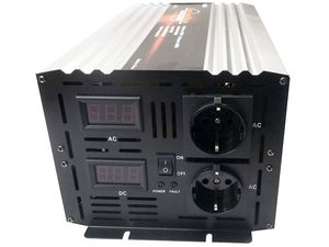 Napájací menič HOULI 12V na 230V, 4000W/8000W, čistá sínusoida