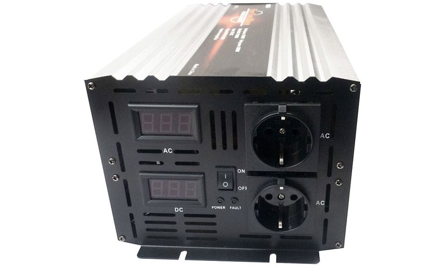 Napájací menič HOULI 12V na 230V, 4000W/8000W, čistá sínusoida