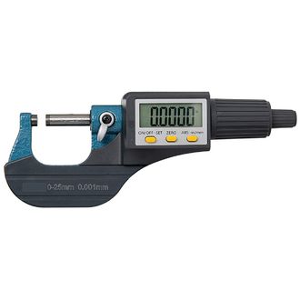 Digitálny profesionálny mikrometer s puzdrom, rozsah 0-25 mm