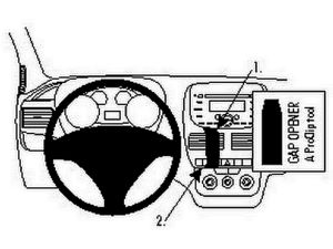 Brodit ProClip montážna konzola pre Fiat Doblo 10-14/Opel Combo 12-18, na stred