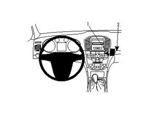Brodit ProClip montážna konzola pre Opel Insignia 09-13, na stred vpravo