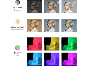 Neewer RGB168 stojanová súprava, sada 2x permanentné foto svetlo 18,3" RGB panel, 144x RGBWW LED, 60W
