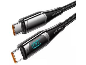 Nabíjací kábel USB-C s displejom 100W/5A, 2 m