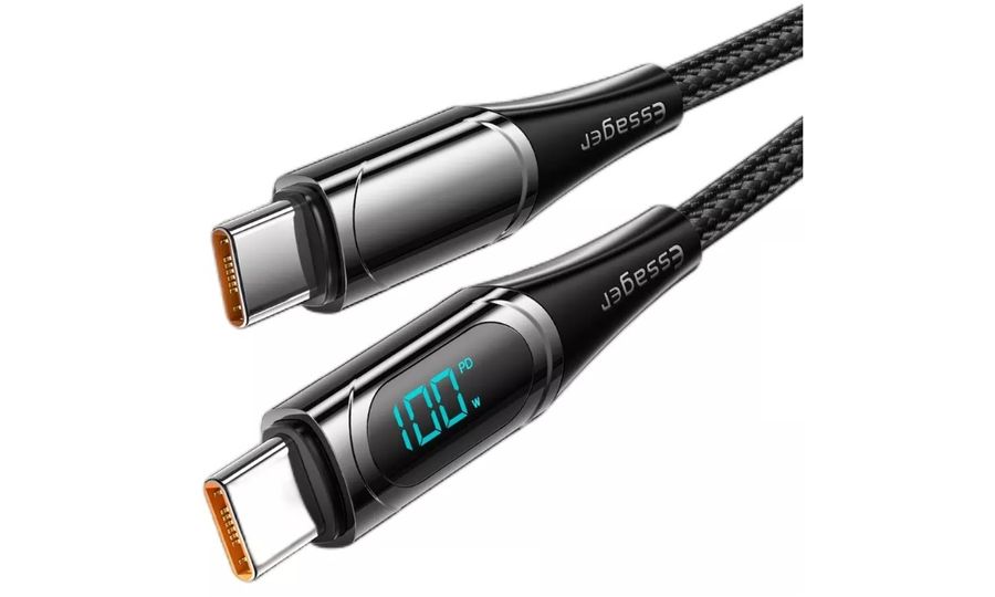 Nabíjací kábel USB-C s displejom 100W/5A, 2 m
