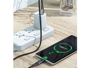 Nabíjací kábel USB-C s displejom 100W/5A, 2 m