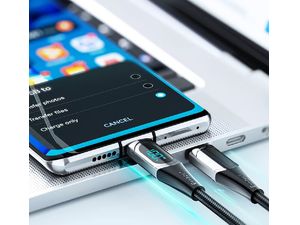 Nabíjací kábel USB-C s displejom 100W/5A, 2 m