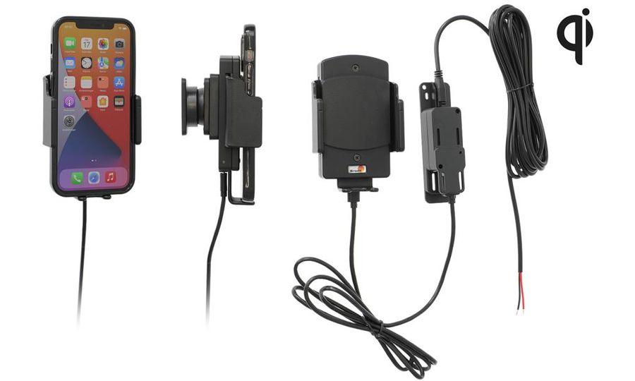 Brodit držiak s bezdrôtovým nabíjaním Qi 15W, nastaviteľný, š 61-83 mm, hrúbka 6-11 mm, skryté nabíjanie