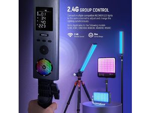 Neewer BH30S ručná svetelná lišta, 168x biela + 80x RGB LED, 15W, 5/8" závit