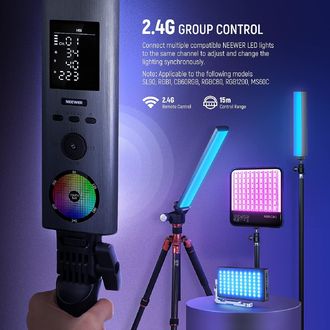 Neewer BH30S ručná svetelná lišta, 168x biela + 80x RGB LED, 15W, 5/8" závit
