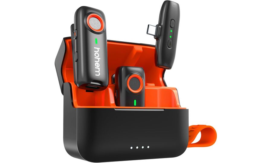 Mikrofón HOHEM Bluetooth s konektorom 2TX + 1RX (typ C)  + nabíjacie puzdro