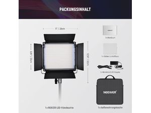Neewer set 2x RGB1200 foto svetlo, 480x RGB LED, 60W