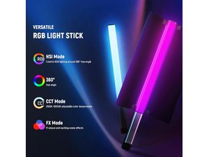 Neewer CL124 RGB permanentná ručná svetelná lišta, 112x biela + 60x RGB LED, 16W, 5/8" závit