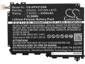 Batéria pre HP Pavilion X2 12, 4350 mAh, Li-Ion