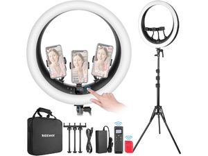 Neewer RP19H 18,9" trvalé kruhové svetlo so stojanom, 512 LED, 42 W, 2540 lx, CRI 98+, diaľkové ovládanie