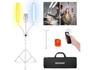 Neewer BH40B trvalé dvojramenné svetlo so stojanom, 210 LED, 36W, 5200lux, CRI 98+, diaľkové ovládanie