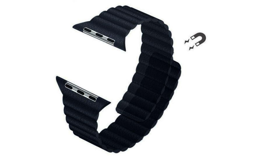 Mobilly remienok pre Apple watch 1-6 a SE, 40 mm, umelá koža, temne modrý