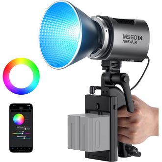 Neewer MS60C RGB trvalé štúdiové svetlo, Bowens, 8300Lux/1m, 2700-6500K, CRI97+, 65W, COB LED