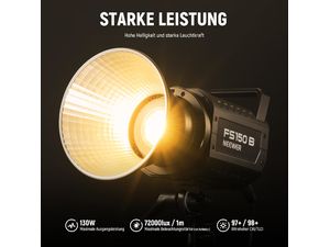 Neewer FS150B trvalé štúdiové svetlo, Bowens, 72000Lux/1m, 2700-6500K, CRI97+, 130W, Bi-ColorCOB LED