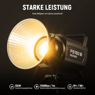 Neewer FS150B trvalé štúdiové svetlo, Bowens, 72000Lux/1m, 2700-6500K, CRI97+, 130W, Bi-ColorCOB LED