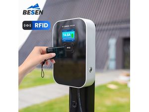 Nabíjacia stanica BESEN Wallbox 11kW pre elektrické vozidlá, 6m kábel, karta RFID