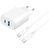 Sieťová nabíjačka Proove Silicone Power 2 30W (Type-C + USB) + kábel Type-C na Type-C 60W (1m)