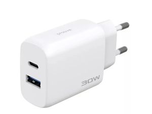 Sieťová nabíjačka Proove Silicone Power 2 30W (Type-C + USB) + kábel Type-C na Type-C 60W (1m)