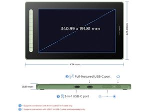 XPPen Artist 16 (2. generácia) zelená