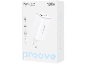 Sieťová nabíjačka Proove Pocket GaN Max 100W (2×Type-C + USB)