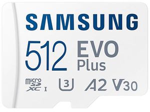 Samsung micro SDXC 512GB EVO Plus + adaptér SD, 160 MB/s