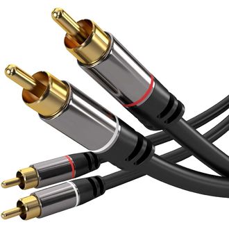 PremiumCord HQ tienený kábel 2x CINCH-2x CINCH M/M 1,5m