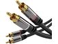 PremiumCord HQ tienený kábel 2x CINCH-2x CINCH M/M 1,5m