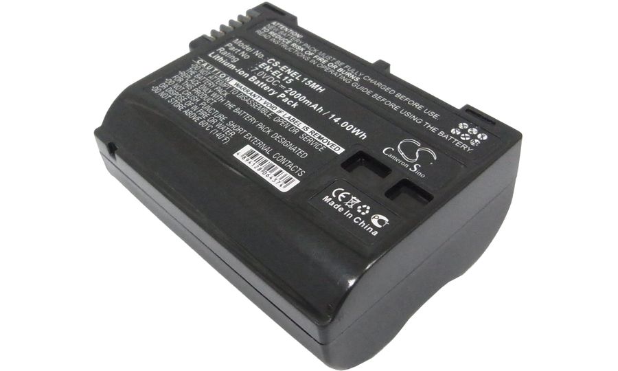 Batéria pre Nikon D7000, D500, D600, D7200, D7500, Z5, Z6. 2000 mAh Li-ion