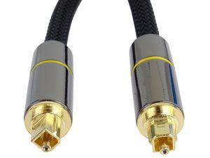 PremiumCord optický audio kábel Toslink, opletený, pozlátené konektory, 1 m