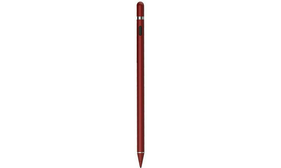 Aktívny stylus a dotykové pero 3v1 pre mobilné telefóny a tablety, červené