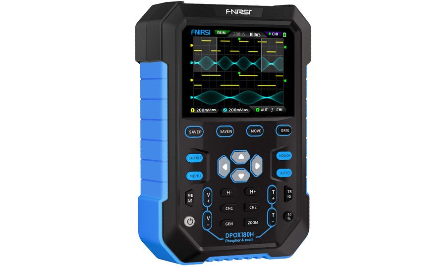 FNIRSI DPOX180H Digitálny osciloskop a generátor signálov 2v1, 2,8" IPS displej, dvojkanálový, 180MHz