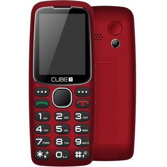 CUBE1 S300 Senior tlačidlový telefón - červený