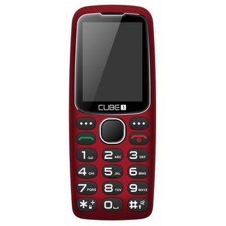 CUBE1 S300 Senior tlačidlový telefón - červený
