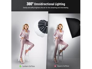 Neewer NS65L, softbox 65x55cm, bajonet Bowens, reflexná rolovacia "sukňa"