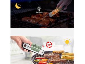 ThermoPro TP-610 digitálny kuchynský teplomer, strieborný
