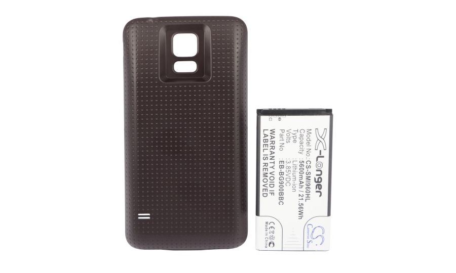 Batéria pre Samsung Galaxy S5 5600mAh rozšírený tmavý kryt