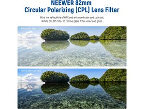 Neewer CLP HD polarizačný a UV filter 82 mm, tenký dizajn, MRC