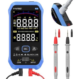 FNIRSI S1 Smart digitálny multimeter 8v1, farebný displej, tester napätia, teplomer, AC/DC 1000 V