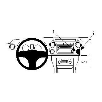 Brodit ProClip montážna konzola pre Volkswagen Amarok 11-16, na stred vpravo