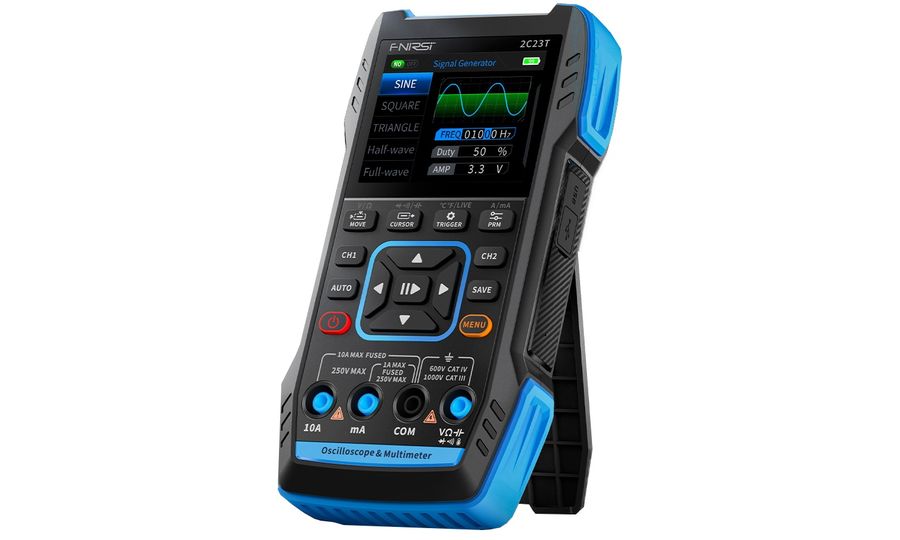 FNIRSI 2C23T Digitálny multimeter a osciloskop, 2,8" LCD displej, dvojkanálový, 10 MHz, AC 750 V, DC