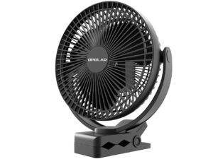Nabíjací ventilátor Opolar s klipom, 10000 mAh, čierny
