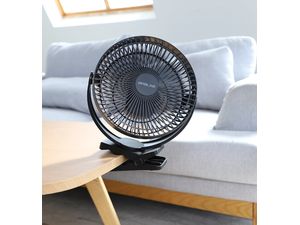 Nabíjací ventilátor Opolar s klipom, 10000 mAh, čierny