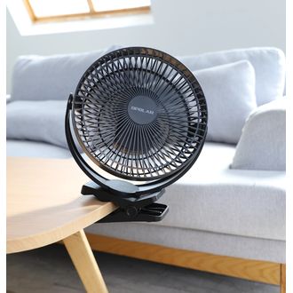 Nabíjací ventilátor Opolar s klipom, 10000 mAh, čierny