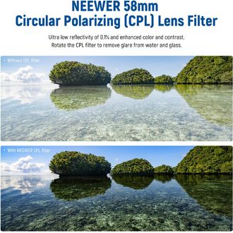 Neewer CLP HD polarizačný a UV filter 58 mm, tenký dizajn, MRC